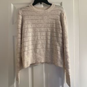 NWT Elodie Sweater Knit Oatmeal Ivory Cropped